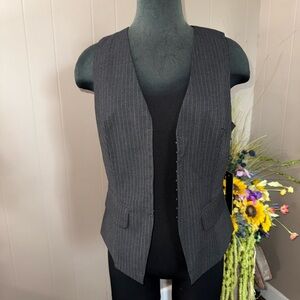 Emerson Lang • Pinstriped Tuxedo Style Vest
